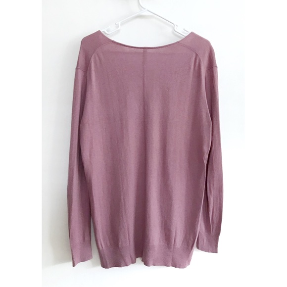 Aritzia Babaton Luxe V-Neck Sweater in Wistful Mauve Sz Med - Picture 7 of 8